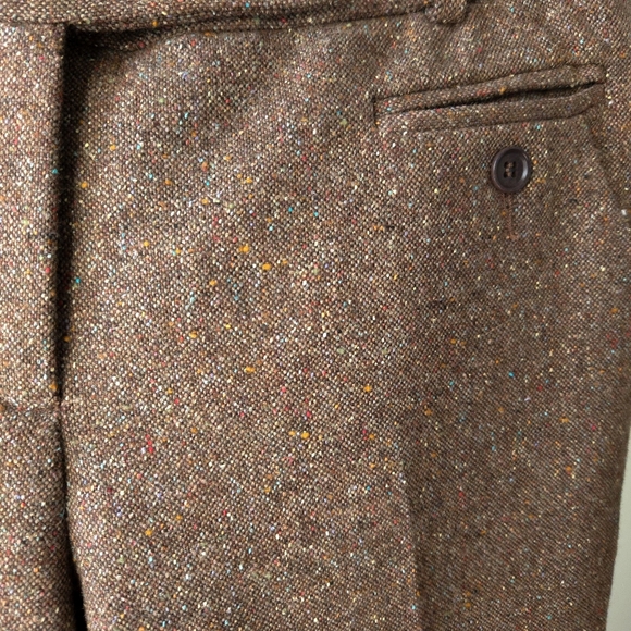 BCBG MaxAzria Tan Brown Confetti Wool Bootcut Slacks Trouser Pants - Picture 3 of 5